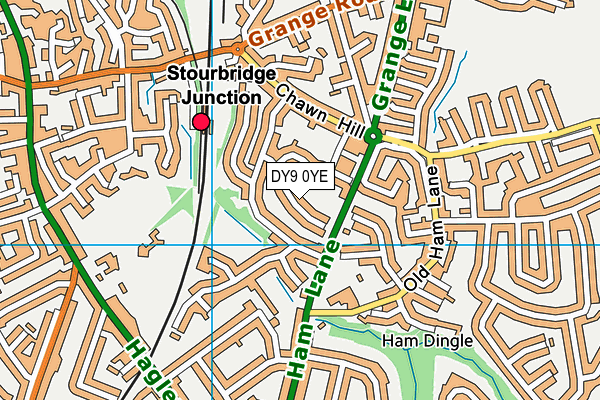 DY9 0YE map - OS VectorMap District (Ordnance Survey)