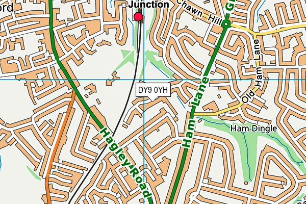 DY9 0YH map - OS VectorMap District (Ordnance Survey)
