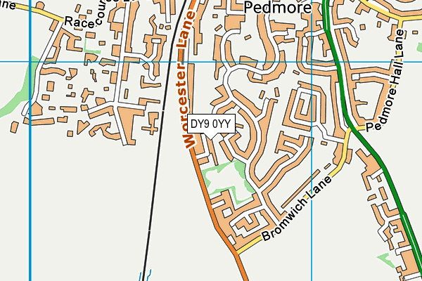 DY9 0YY map - OS VectorMap District (Ordnance Survey)