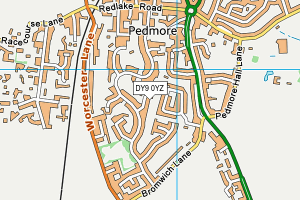 DY9 0YZ map - OS VectorMap District (Ordnance Survey)