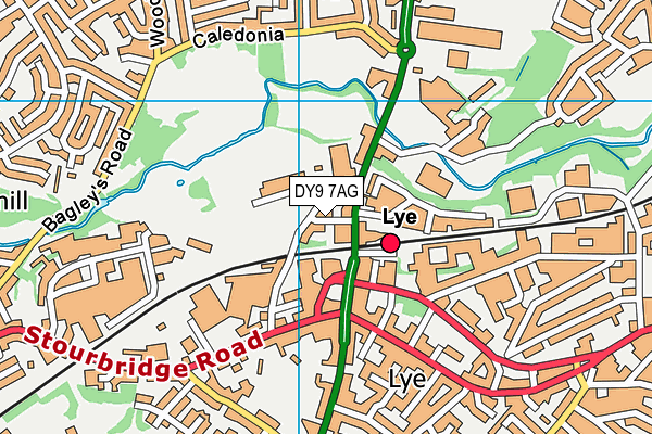 DY9 7AG map - OS VectorMap District (Ordnance Survey)