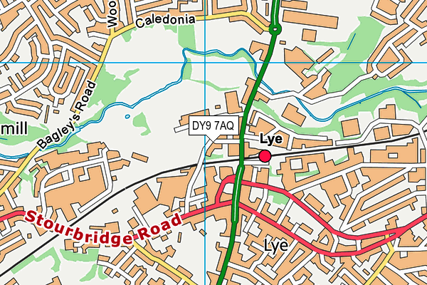 DY9 7AQ map - OS VectorMap District (Ordnance Survey)