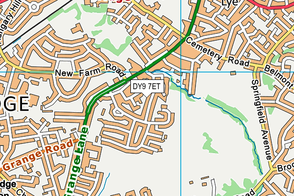 DY9 7ET map - OS VectorMap District (Ordnance Survey)