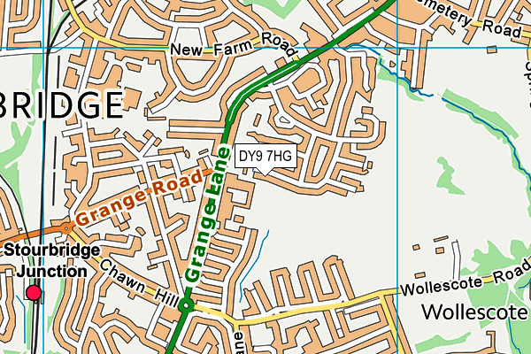DY9 7HG map - OS VectorMap District (Ordnance Survey)