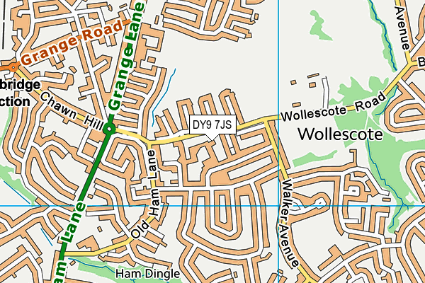 DY9 7JS map - OS VectorMap District (Ordnance Survey)