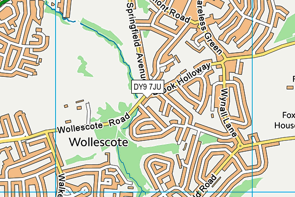 DY9 7JU map - OS VectorMap District (Ordnance Survey)