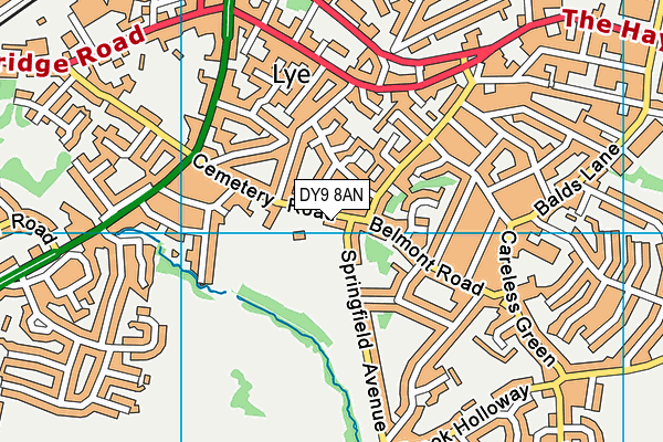 DY9 8AN map - OS VectorMap District (Ordnance Survey)