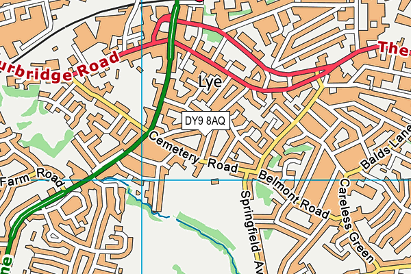 DY9 8AQ map - OS VectorMap District (Ordnance Survey)