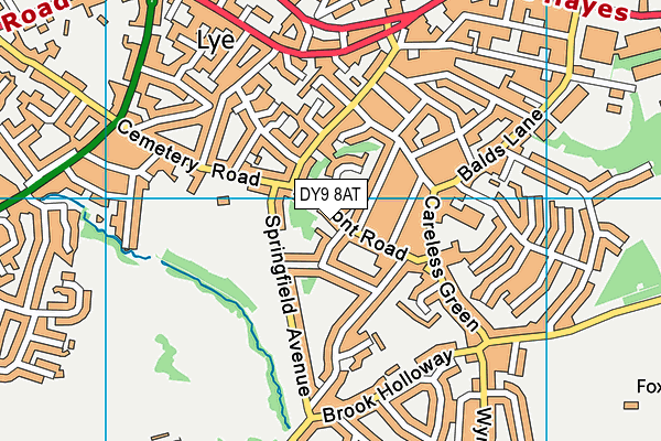 DY9 8AT map - OS VectorMap District (Ordnance Survey)