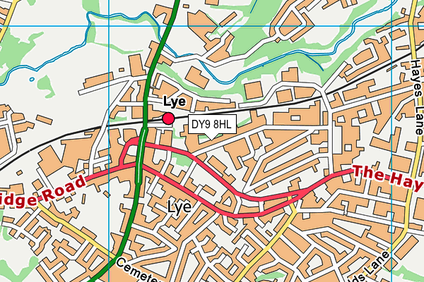 DY9 8HL map - OS VectorMap District (Ordnance Survey)