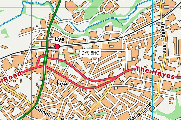 DY9 8HQ map - OS VectorMap District (Ordnance Survey)