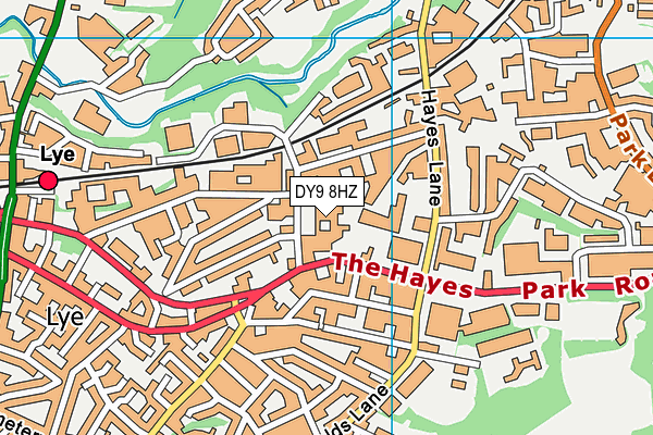 DY9 8HZ map - OS VectorMap District (Ordnance Survey)