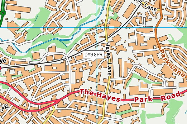 DY9 8PR map - OS VectorMap District (Ordnance Survey)