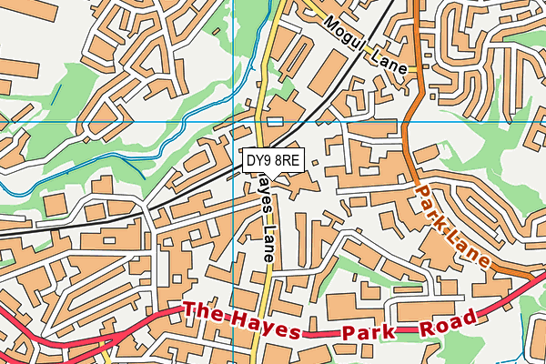 DY9 8RE map - OS VectorMap District (Ordnance Survey)