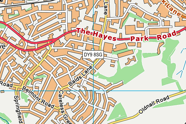 DY9 8SG map - OS VectorMap District (Ordnance Survey)