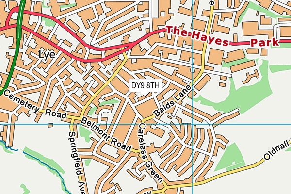DY9 8TH map - OS VectorMap District (Ordnance Survey)