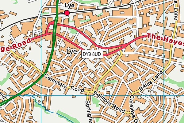 DY9 8UD map - OS VectorMap District (Ordnance Survey)