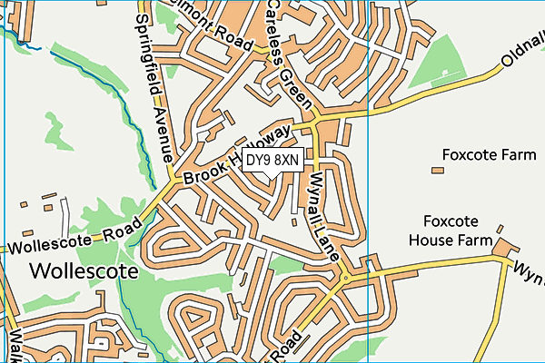 DY9 8XN map - OS VectorMap District (Ordnance Survey)