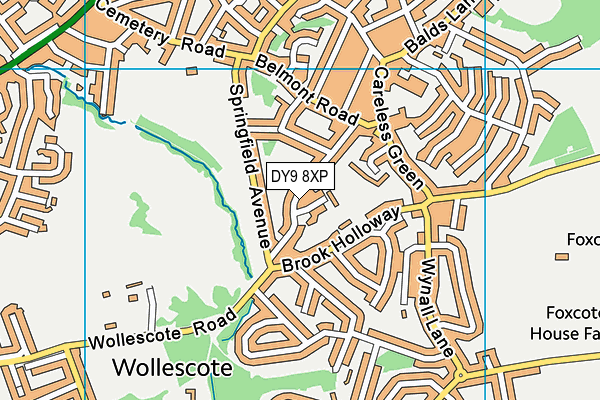 DY9 8XP map - OS VectorMap District (Ordnance Survey)