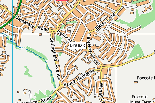 DY9 8XR map - OS VectorMap District (Ordnance Survey)