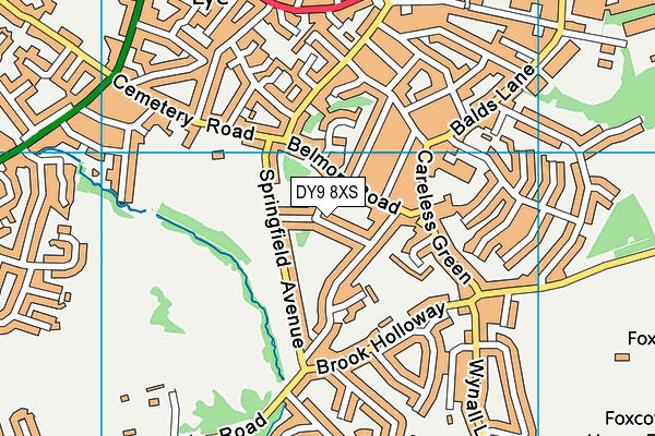 DY9 8XS map - OS VectorMap District (Ordnance Survey)