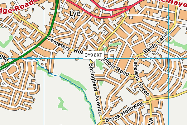 DY9 8XT map - OS VectorMap District (Ordnance Survey)