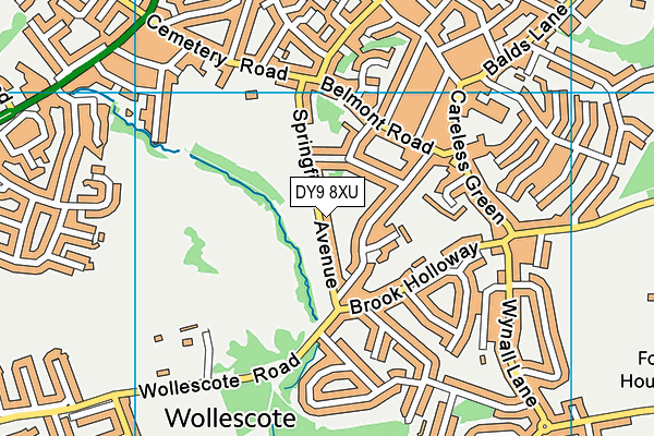 DY9 8XU map - OS VectorMap District (Ordnance Survey)