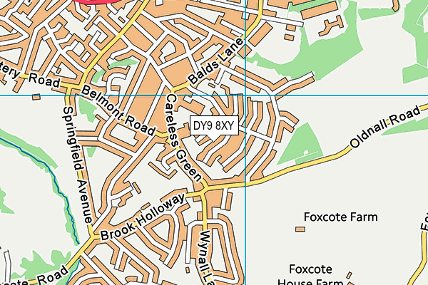 DY9 8XY map - OS VectorMap District (Ordnance Survey)