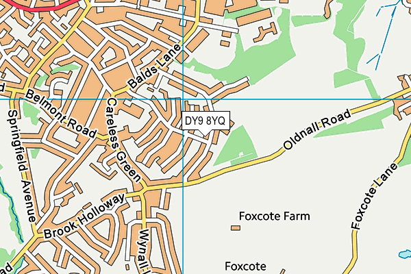 DY9 8YQ map - OS VectorMap District (Ordnance Survey)