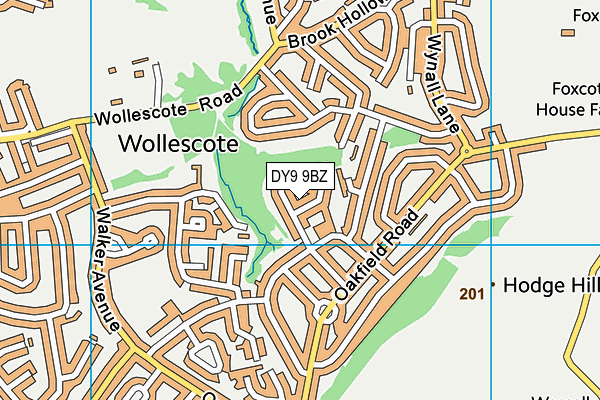 DY9 9BZ map - OS VectorMap District (Ordnance Survey)