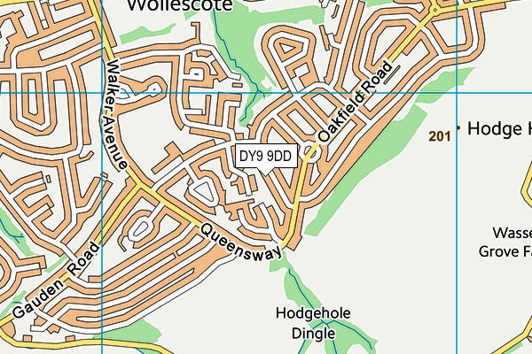 DY9 9DD map - OS VectorMap District (Ordnance Survey)