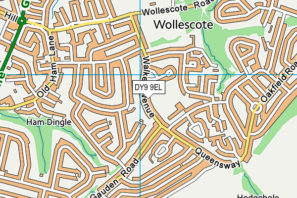 DY9 9EL map - OS VectorMap District (Ordnance Survey)