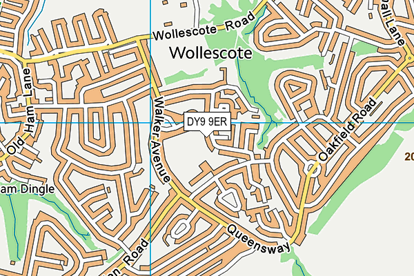 DY9 9ER map - OS VectorMap District (Ordnance Survey)