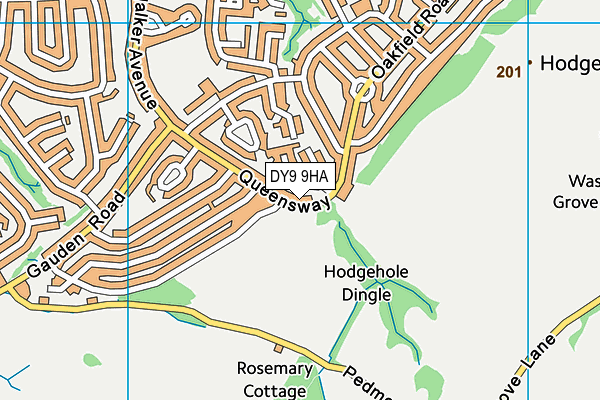 DY9 9HA map - OS VectorMap District (Ordnance Survey)