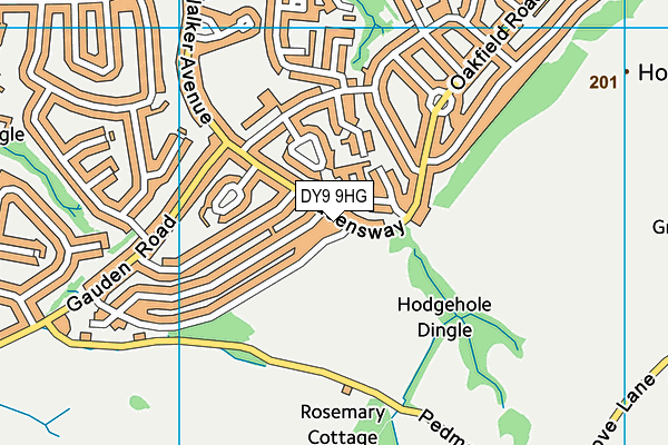 DY9 9HG map - OS VectorMap District (Ordnance Survey)