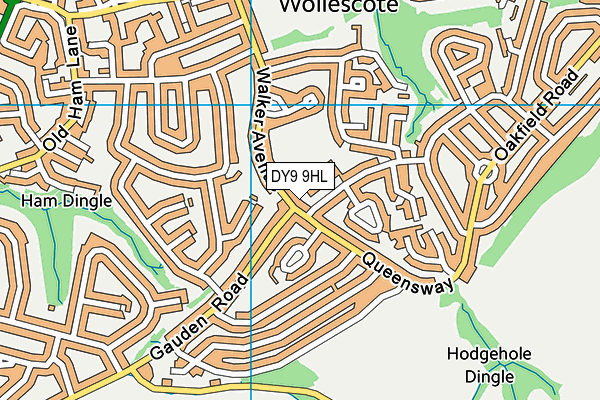 DY9 9HL map - OS VectorMap District (Ordnance Survey)