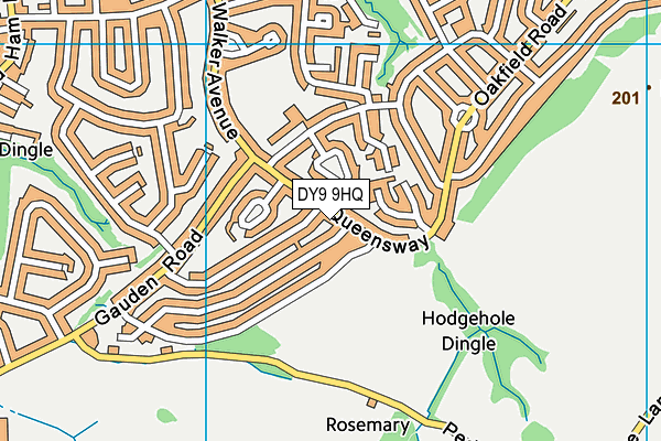 DY9 9HQ map - OS VectorMap District (Ordnance Survey)