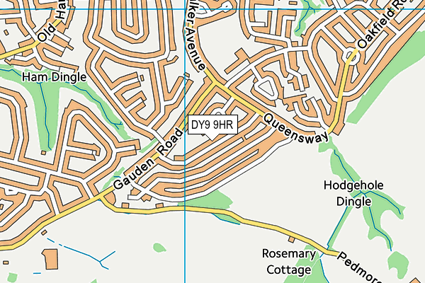 DY9 9HR map - OS VectorMap District (Ordnance Survey)