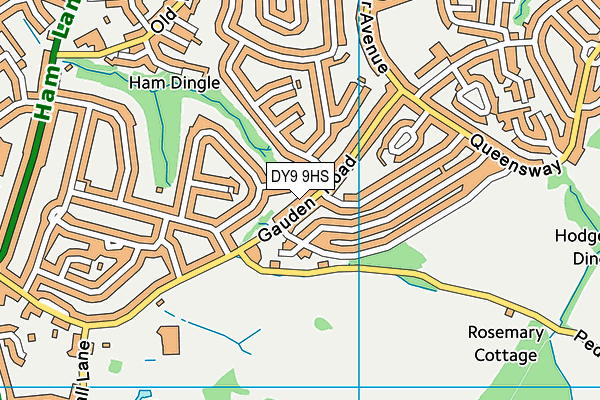 DY9 9HS map - OS VectorMap District (Ordnance Survey)