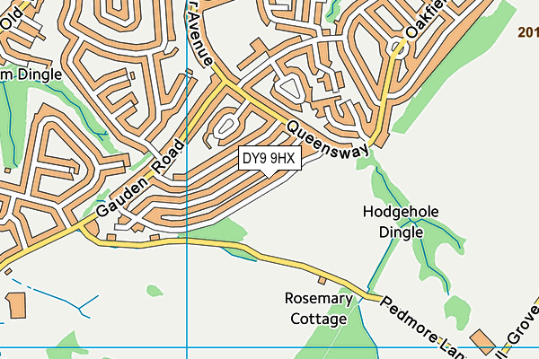 DY9 9HX map - OS VectorMap District (Ordnance Survey)