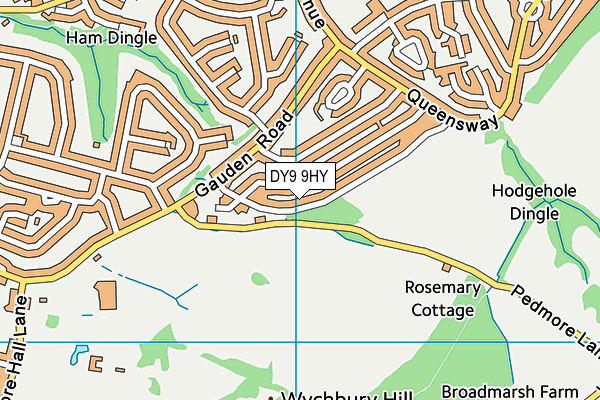 DY9 9HY map - OS VectorMap District (Ordnance Survey)