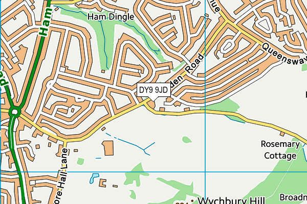 DY9 9JD map - OS VectorMap District (Ordnance Survey)