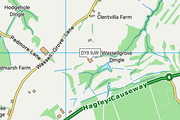 DY9 9JW map - OS VectorMap District (Ordnance Survey)