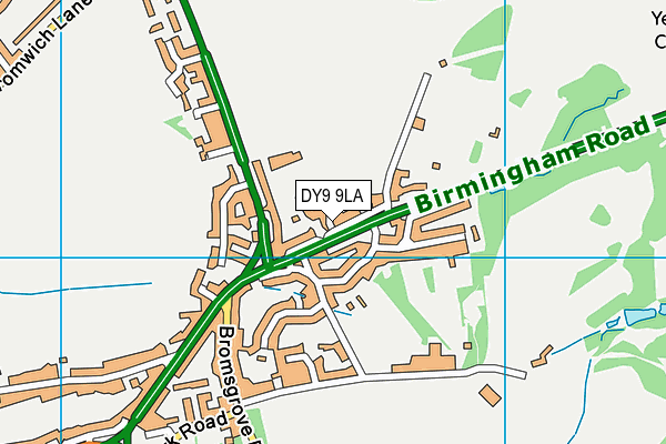 DY9 9LA map - OS VectorMap District (Ordnance Survey)