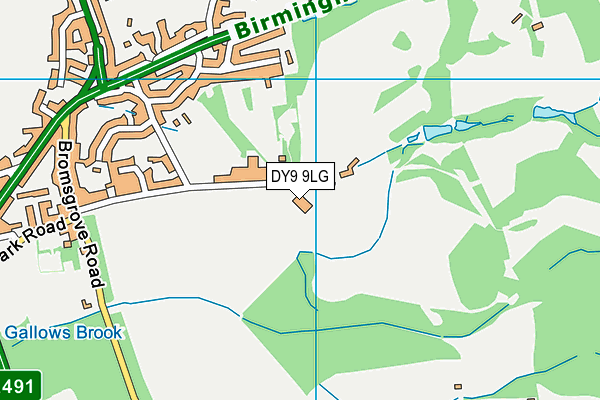 Hagley Cricket Club map (DY9 9LG) - OS VectorMap District (Ordnance Survey)