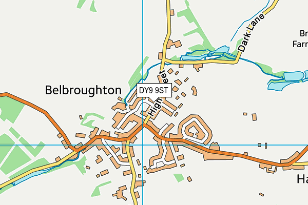 DY9 9ST map - OS VectorMap District (Ordnance Survey)