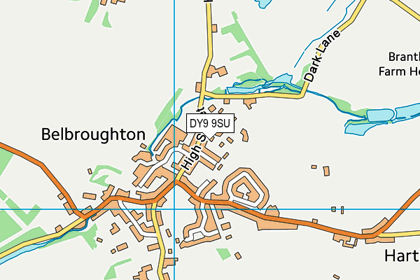 DY9 9SU map - OS VectorMap District (Ordnance Survey)