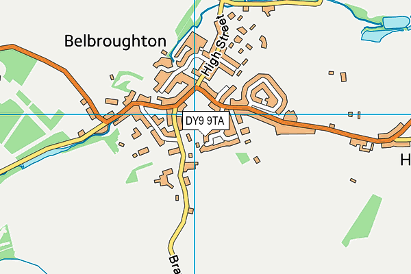 DY9 9TA map - OS VectorMap District (Ordnance Survey)