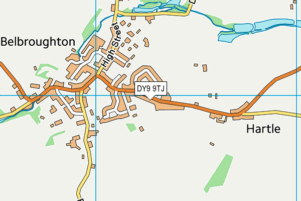 Belbroughton Recreation Ground map (DY9 9TJ) - OS VectorMap District (Ordnance Survey)