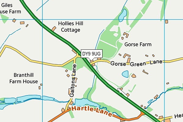 DY9 9UG map - OS VectorMap District (Ordnance Survey)